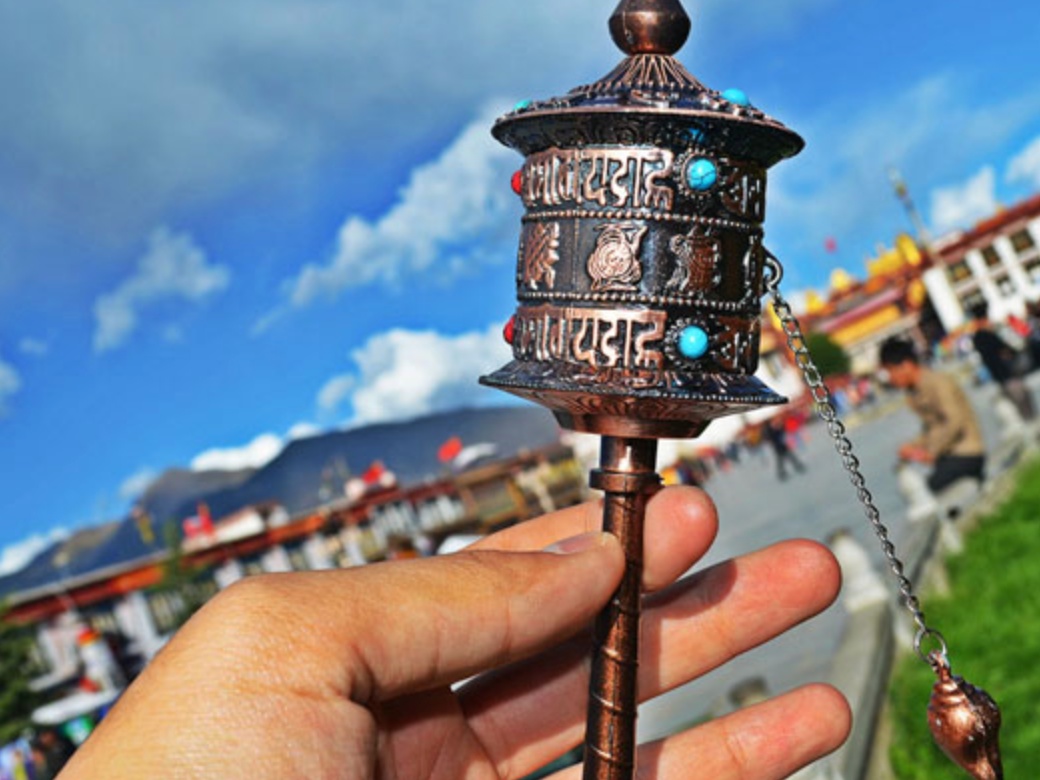 Large Tibetan Prayer Wheel